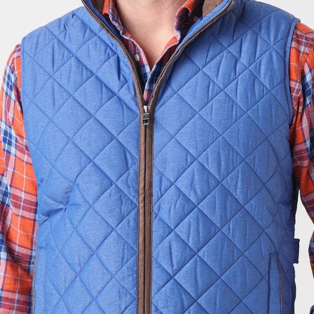 Peter Millar Essex Quilted Vest in Size Large — worn only once and in like‑new c